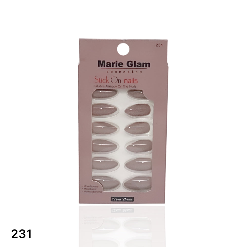 24 Pcs Nails With Glue