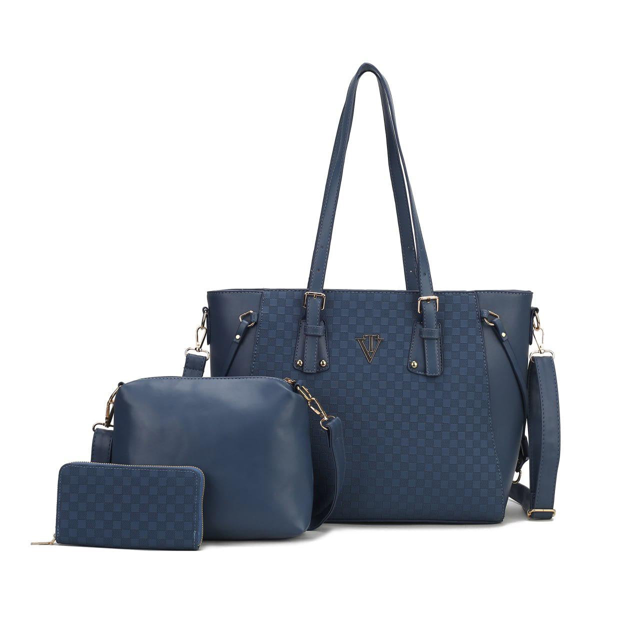 PLAIN TEXTURED 3PCS COMBO BAG