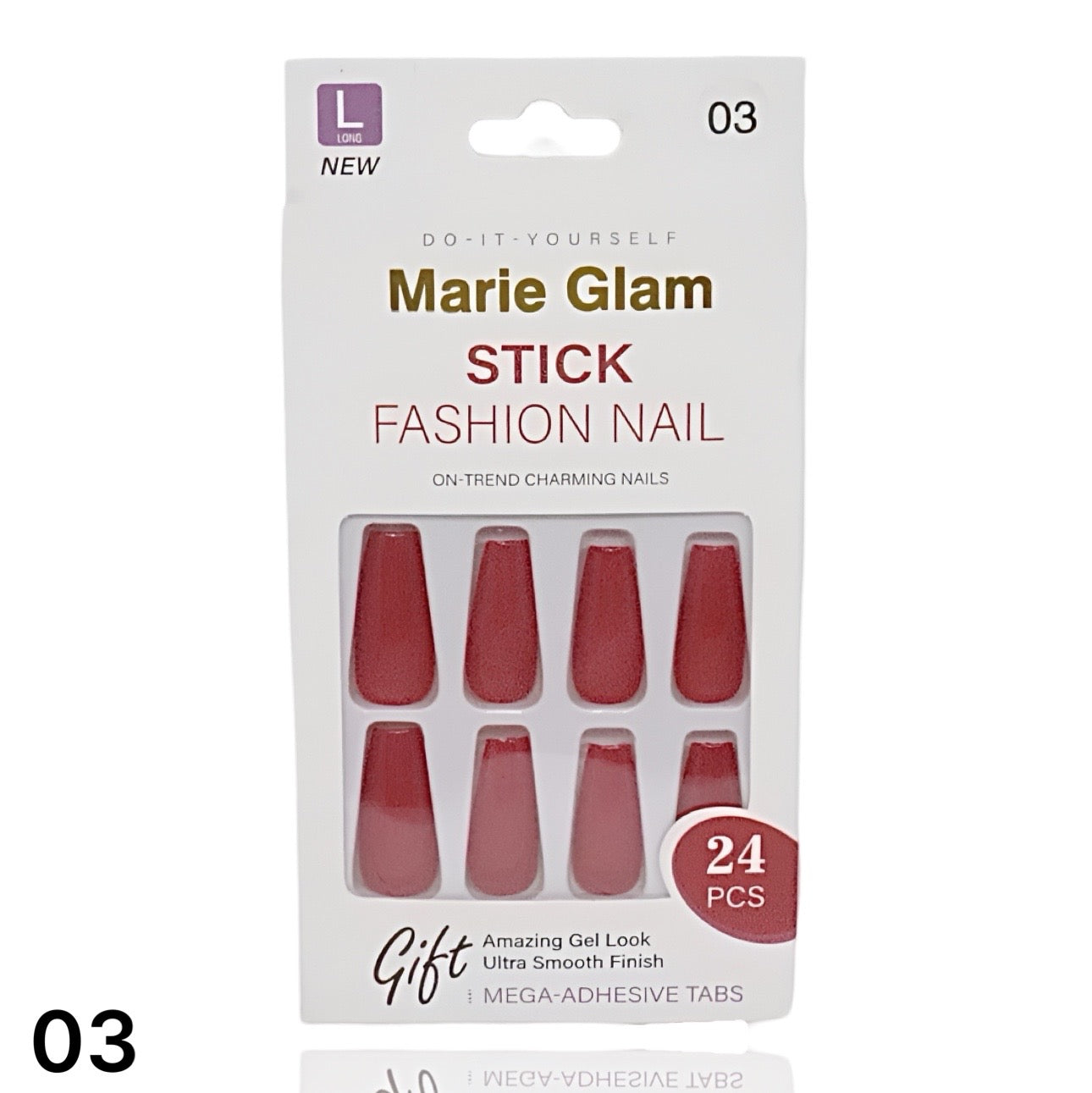 24 PCS Nails Without Glue L-Series