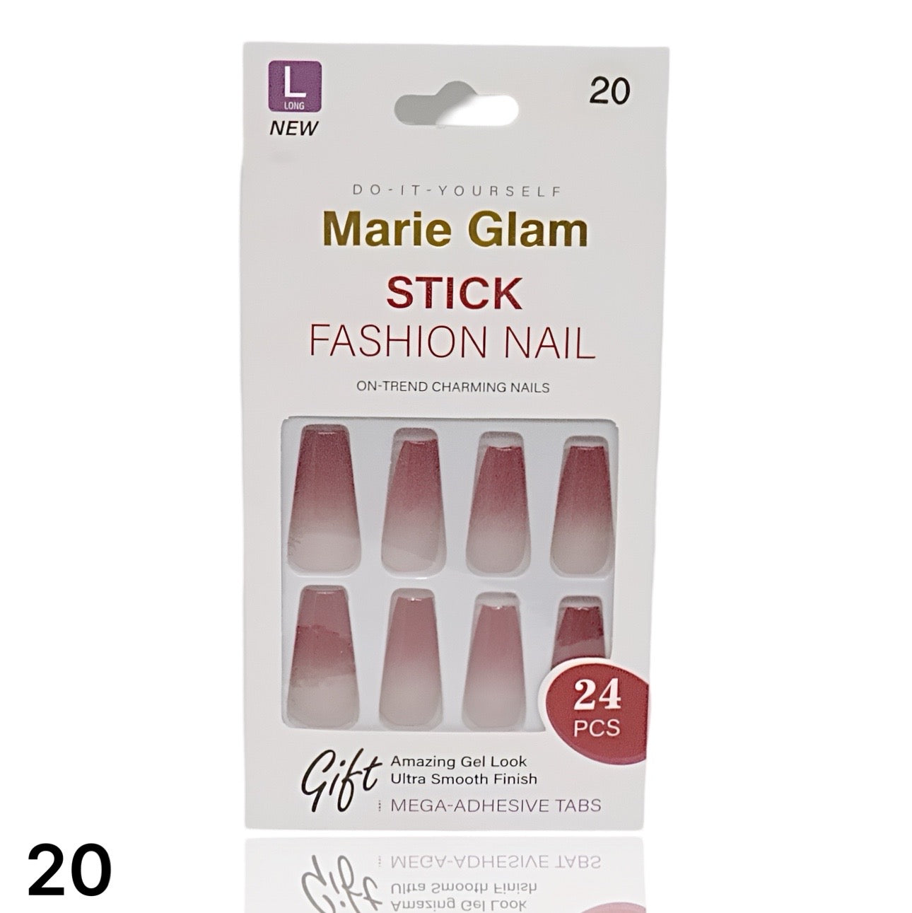 24 PCS Nails Without Glue L-Series