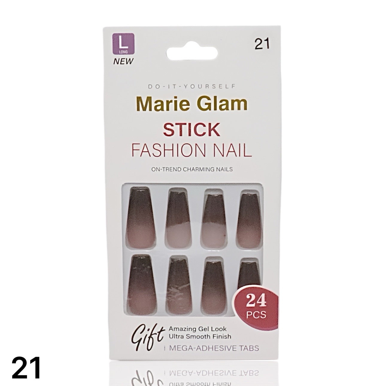 24 PCS Nails Without Glue L-Series