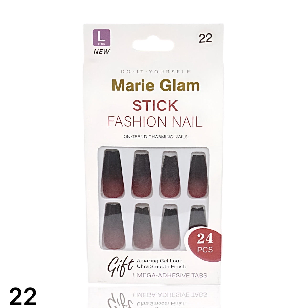 24 PCS Nails Without Glue L-Series