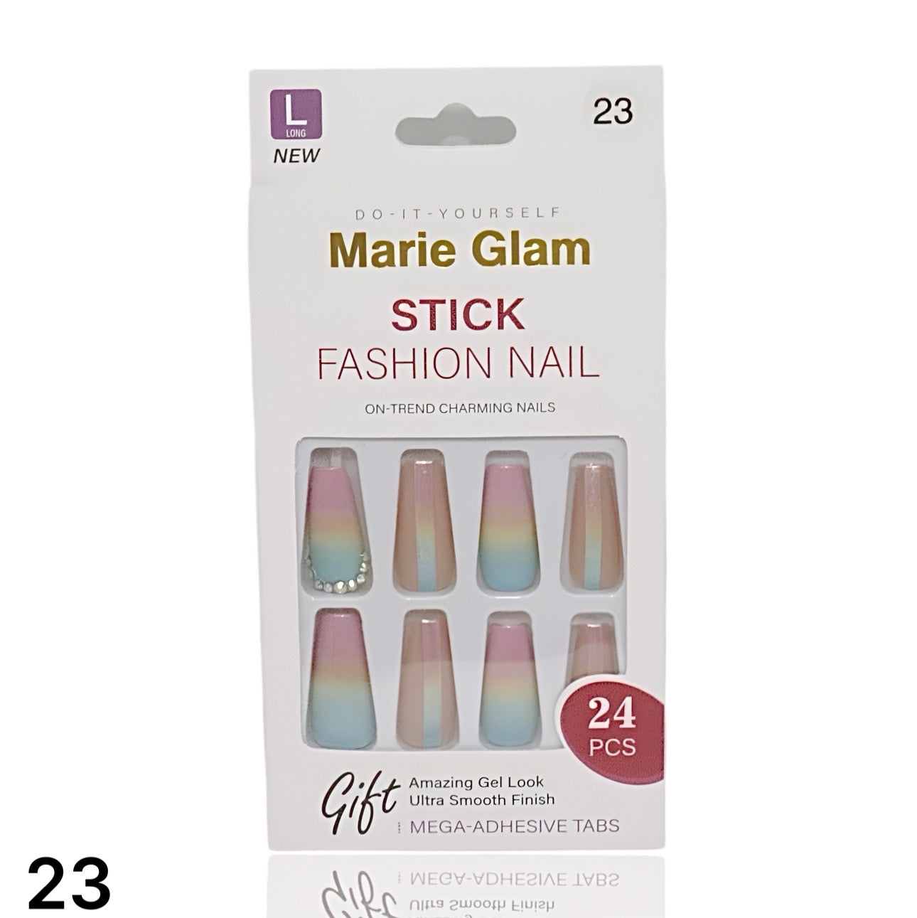 24 PCS Nails Without Glue L-Series