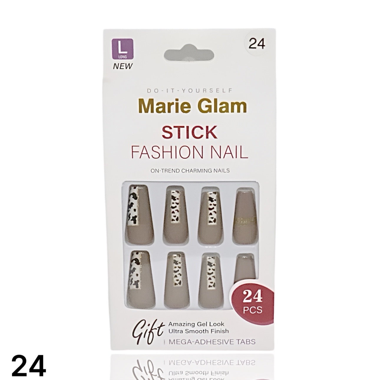 24 PCS Nails Without Glue L-Series