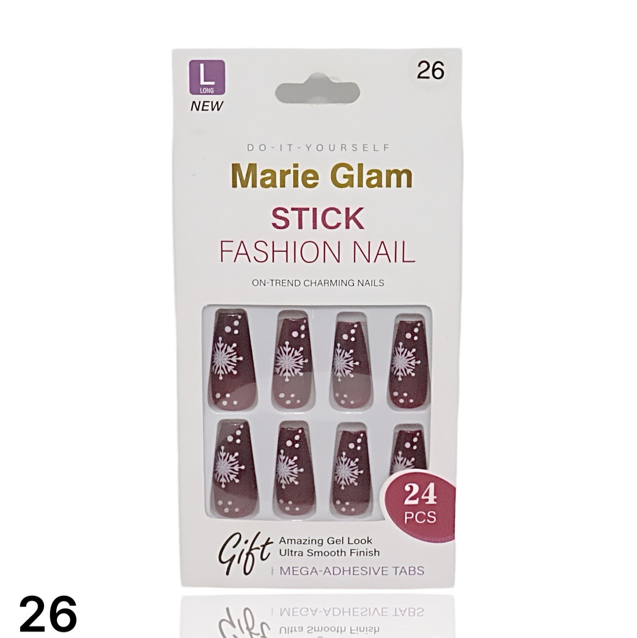 24 PCS Nails Without Glue L-Series