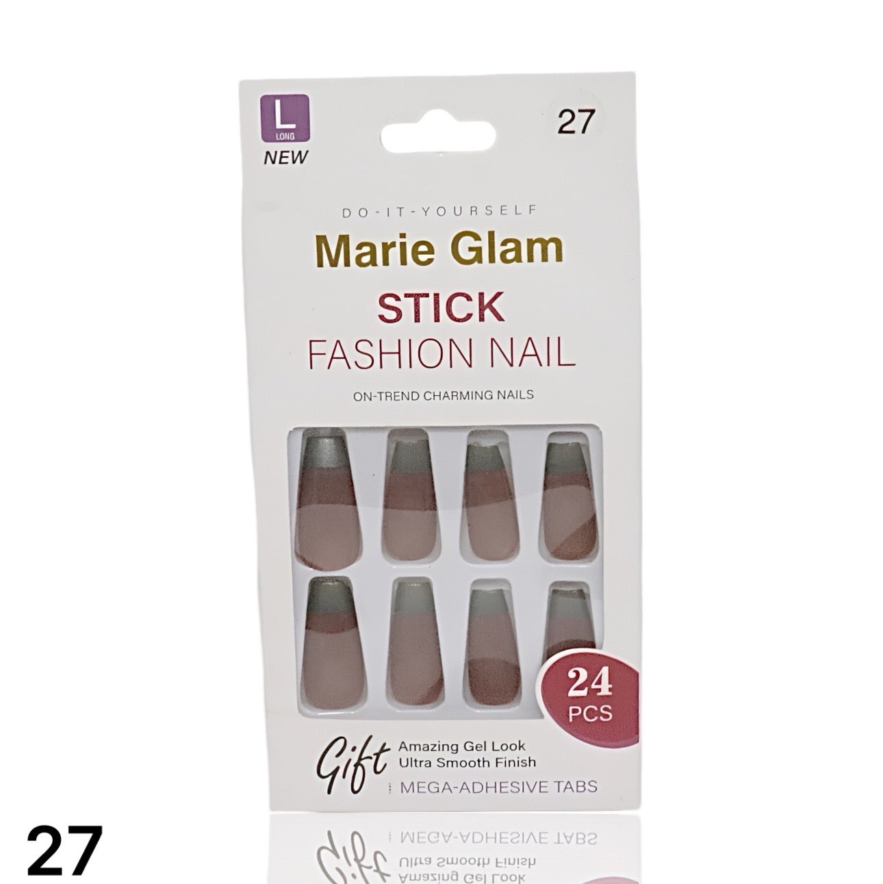 24 PCS Nails Without Glue L-Series
