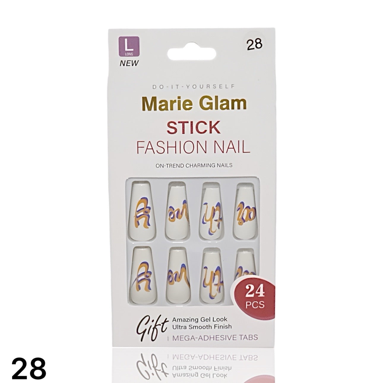 24 PCS Nails Without Glue L-Series