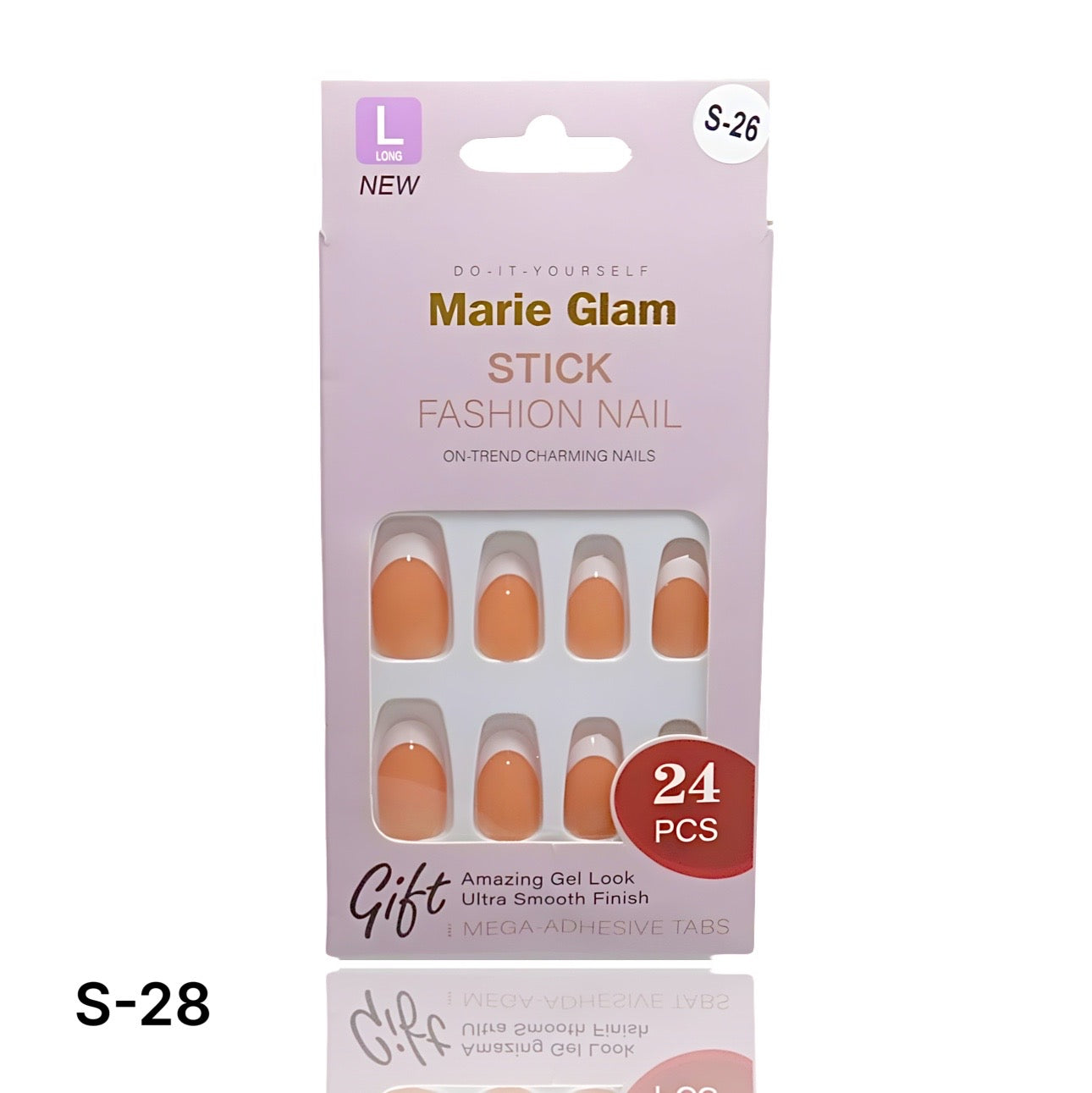 24 PCS Nails Without Glue S-Series