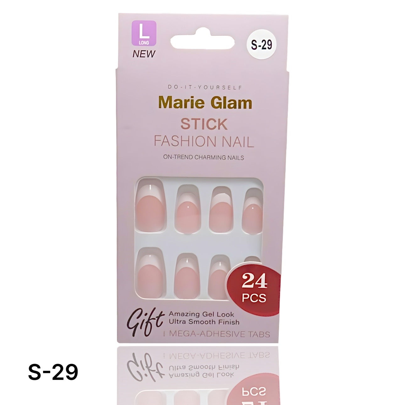 24 PCS Nails Without Glue S-Series