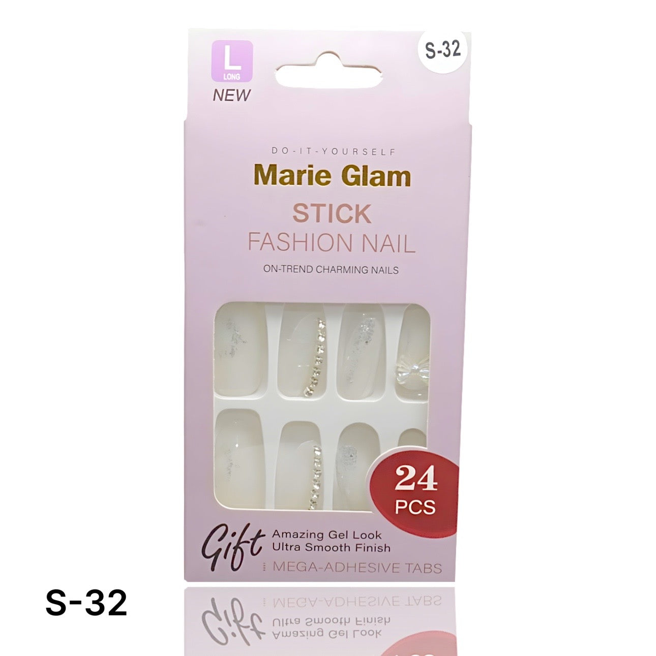 24 PCS Nails Without Glue S-Series