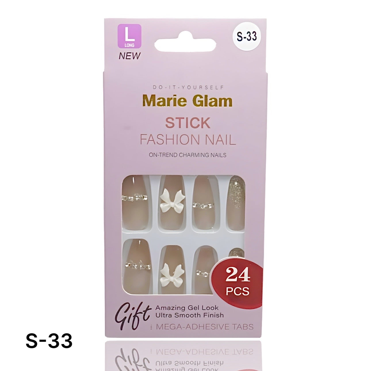 24 PCS Nails Without Glue S-Series