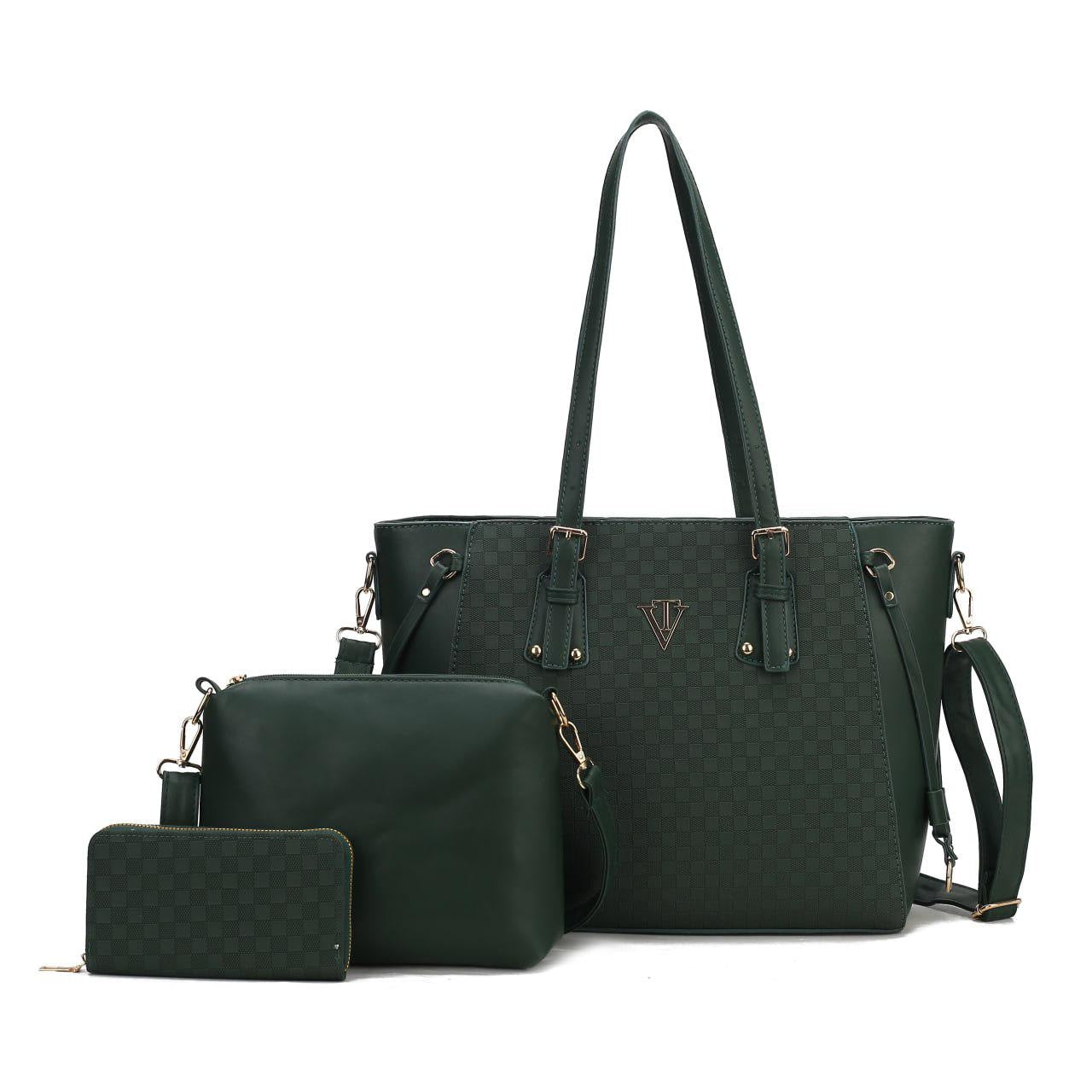 PLAIN TEXTURED 3PCS COMBO BAG