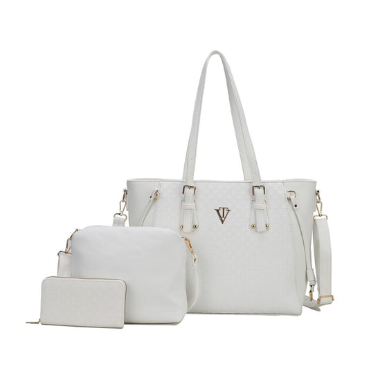 PLAIN TEXTURED 3PCS COMBO BAG