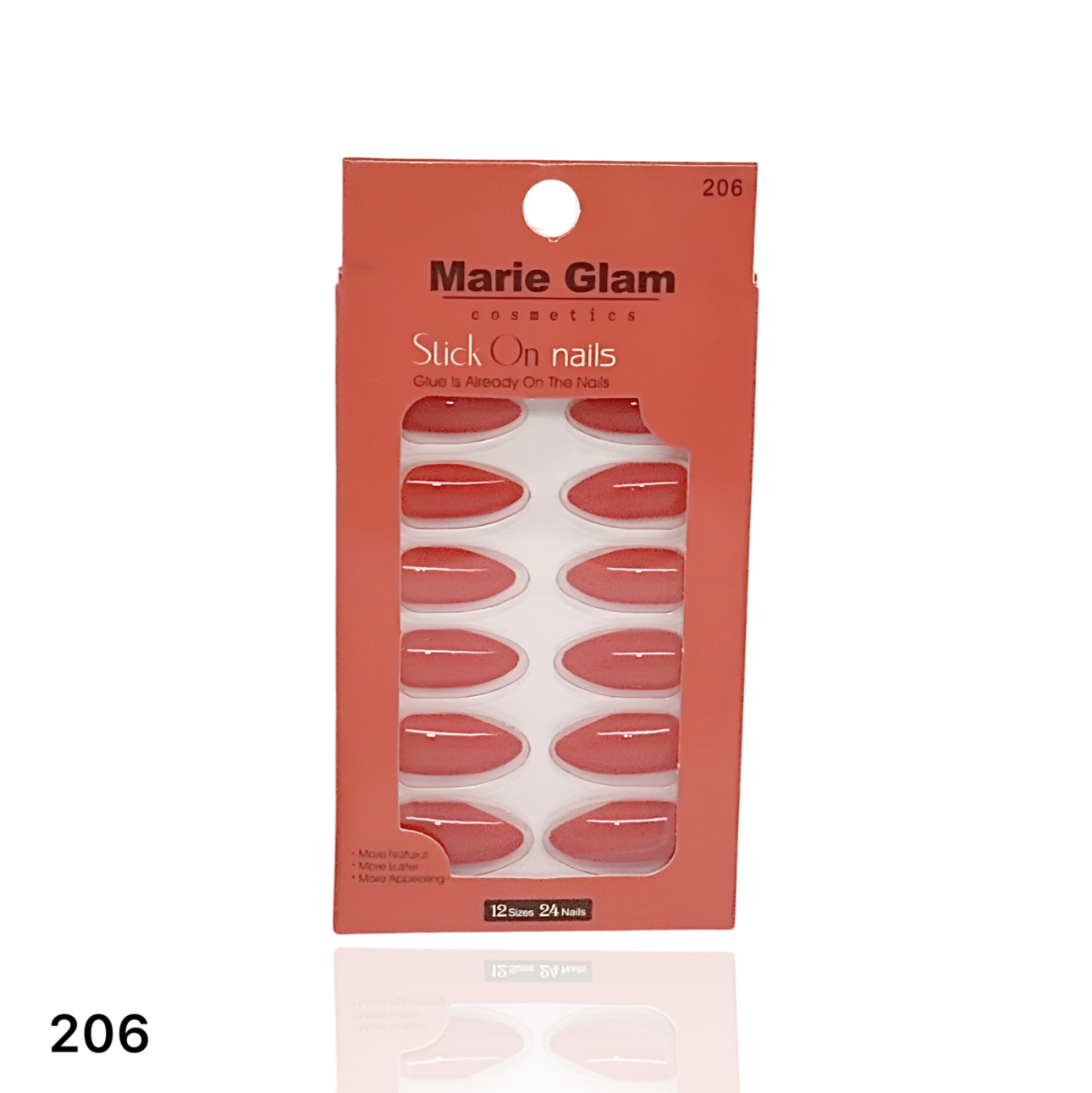 24 Pcs Nails With Glue