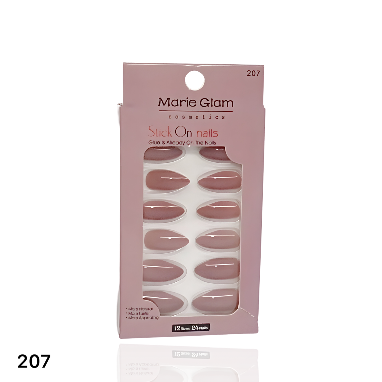 24 Pcs Nails With Glue
