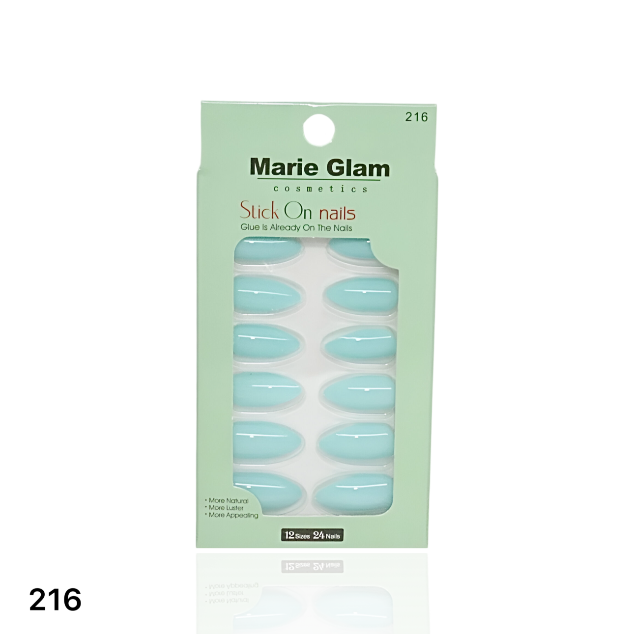 24 Pcs Nails With Glue