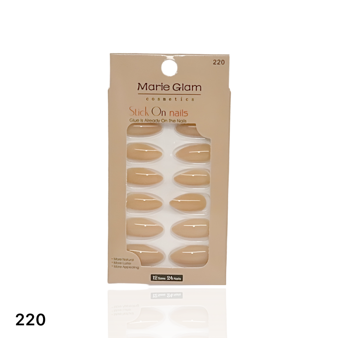 24 Pcs Nails With Glue