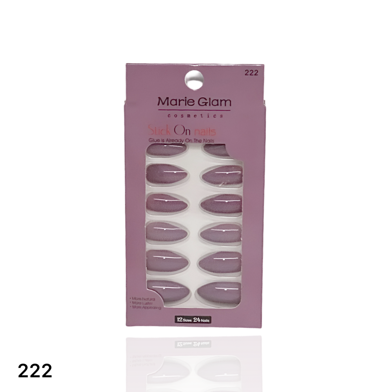 24 Pcs Nails With Glue