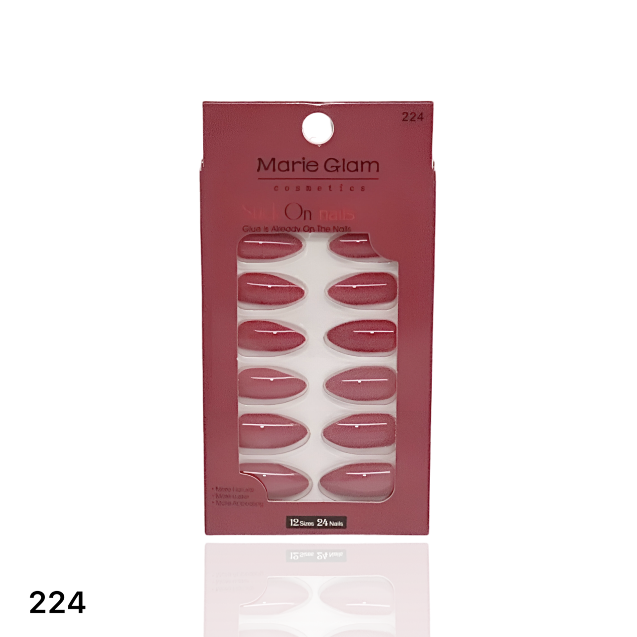 24 Pcs Nails With Glue
