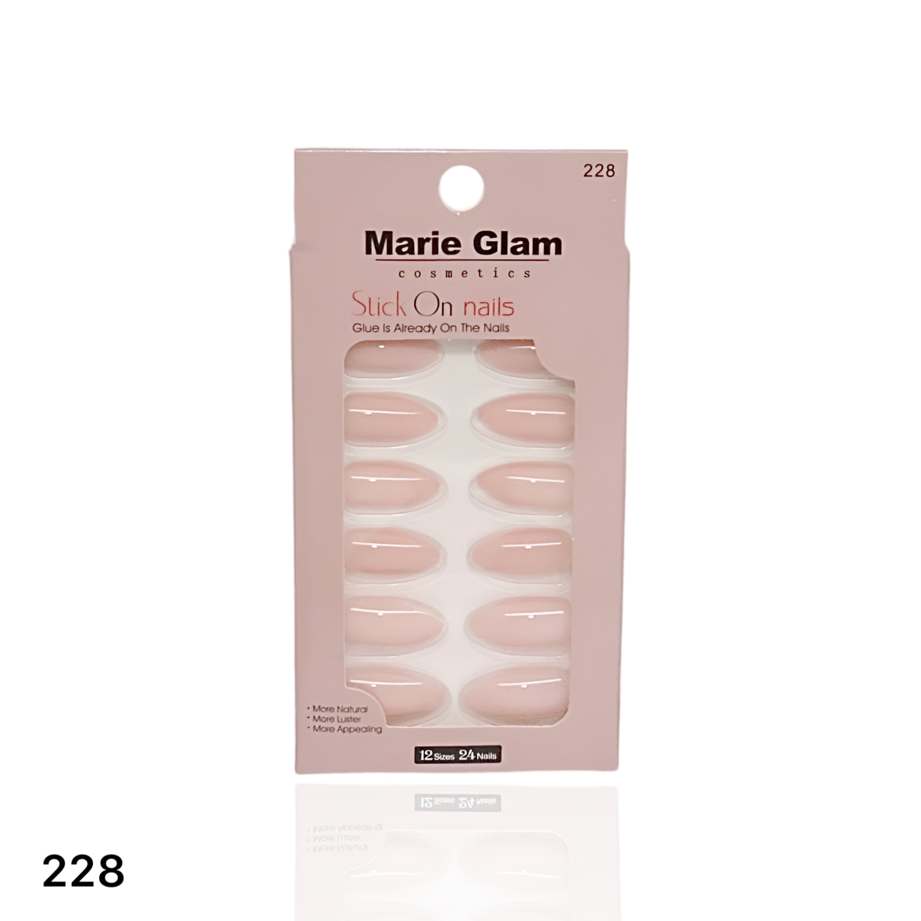 24 Pcs Nails With Glue