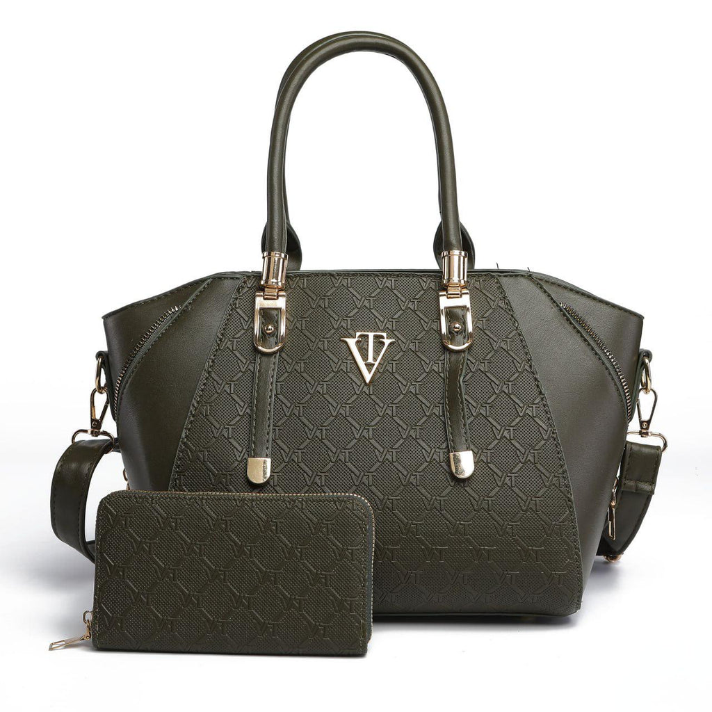 CAMO HANDBAG WITH WALLET