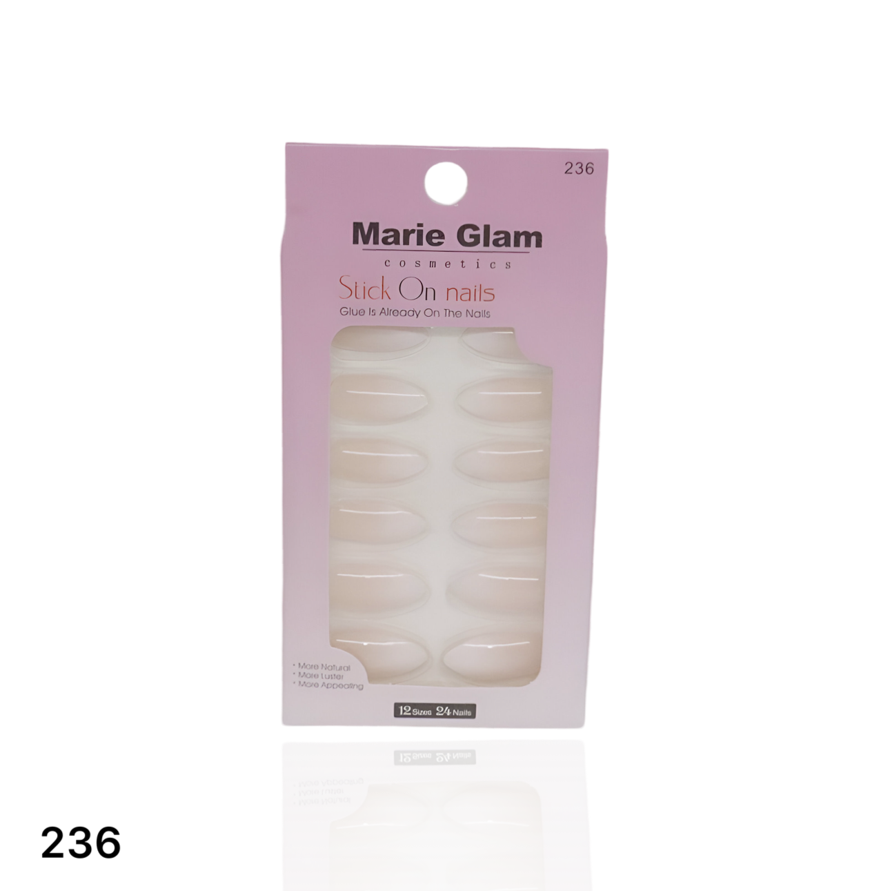 24 Pcs Nails With Glue