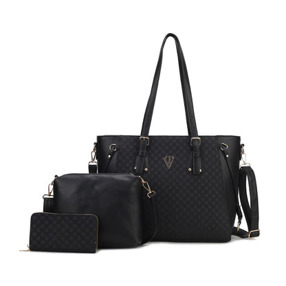 PLAIN TEXTURED 3PCS COMBO BAG