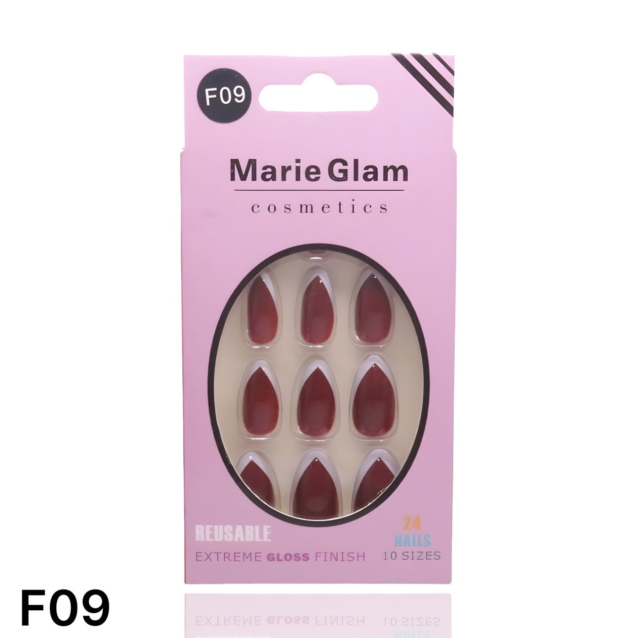 24 Pcs French Nails With Glue