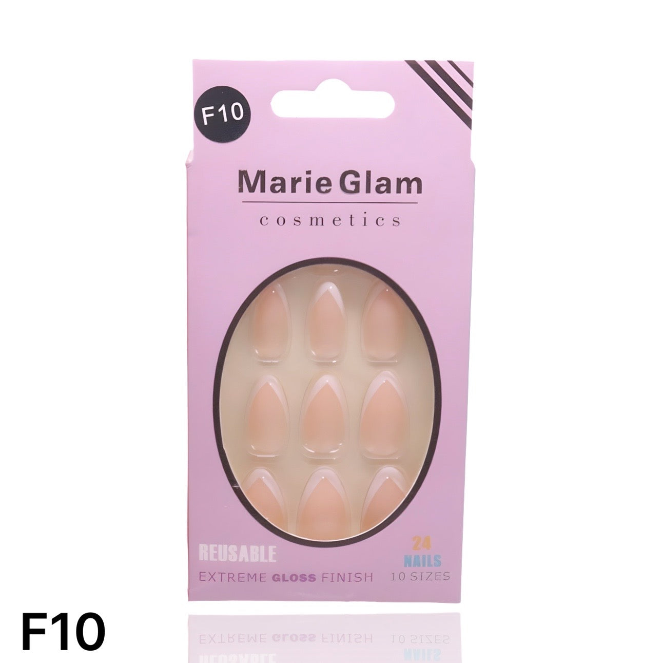 24 Pcs French Nails With Glue
