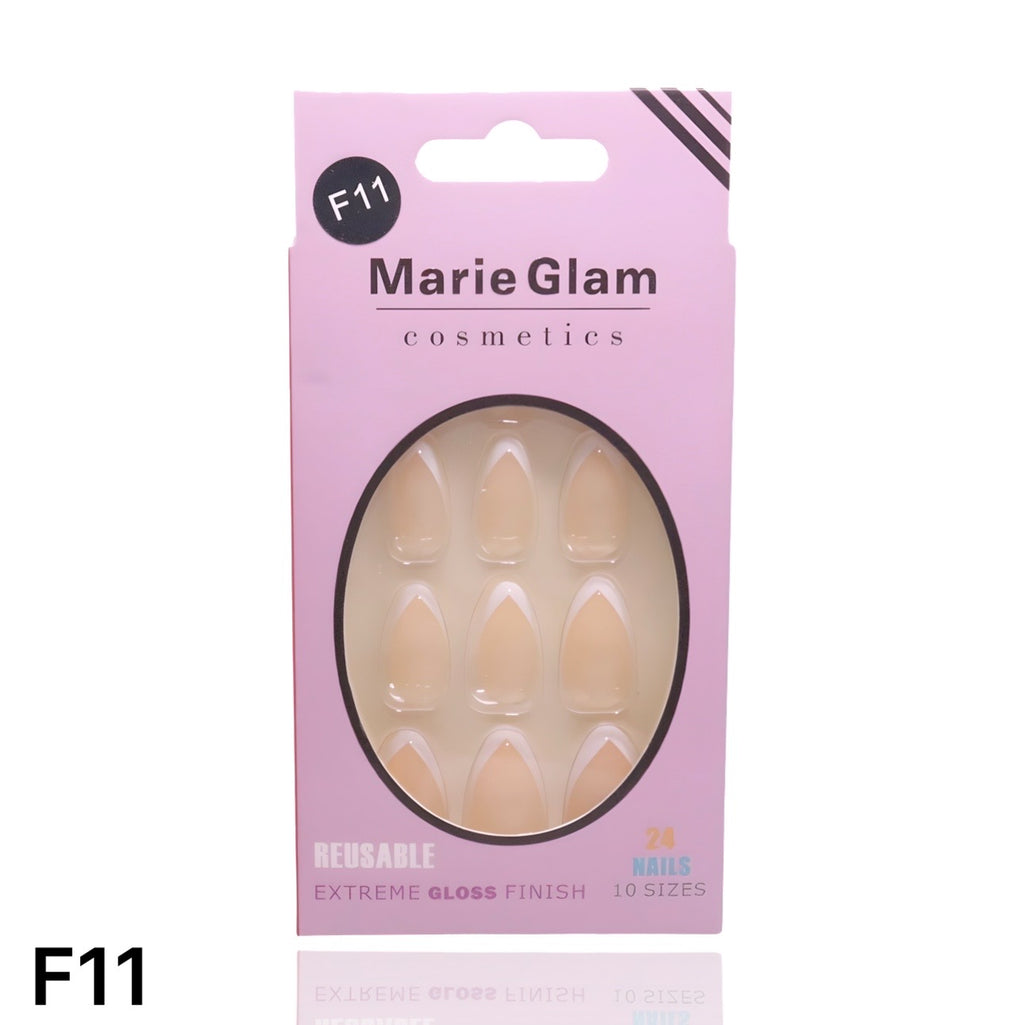 24 Pcs French Nails With Glue