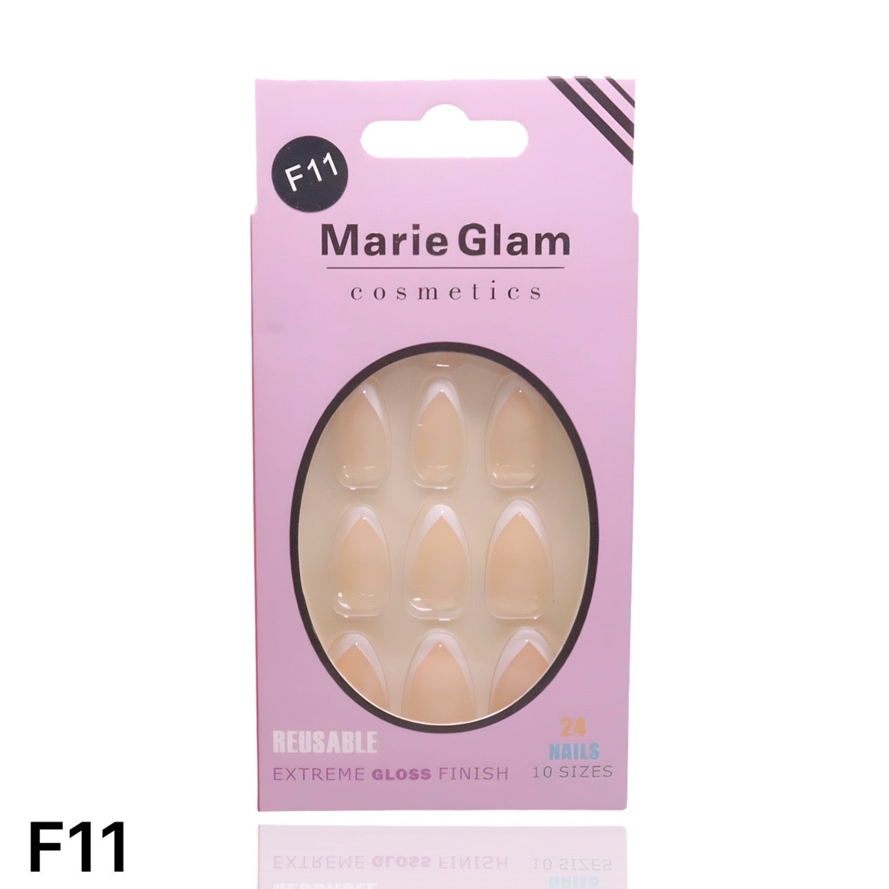 24 Pcs French Nails With Glue