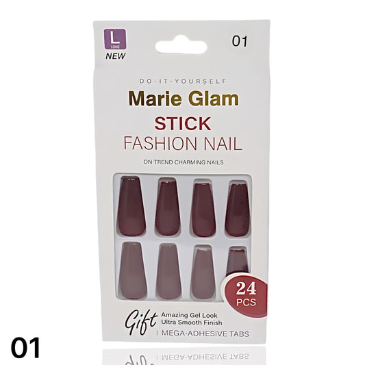 24 PCS Nails Without Glue L-Series