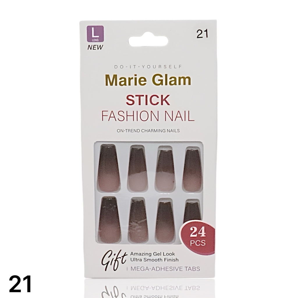 24 PCS Nails Without Glue L-Series