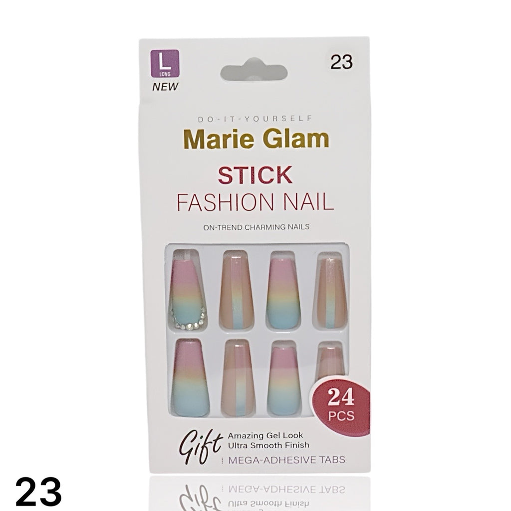 24 PCS Nails Without Glue L-Series