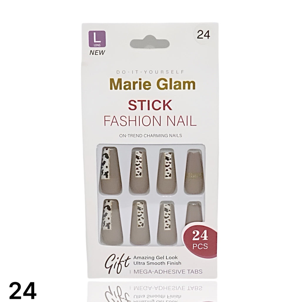 24 PCS Nails Without Glue L-Series