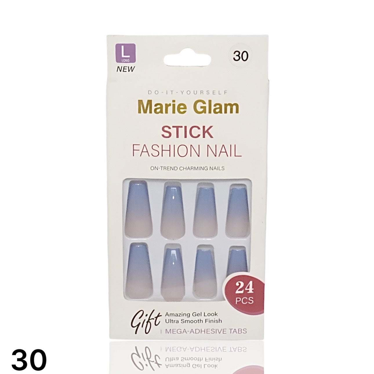 24 PCS Nails Without Glue L-Series