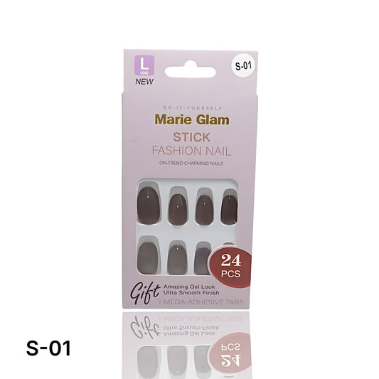 24 PCS Nails Without Glue S-Series