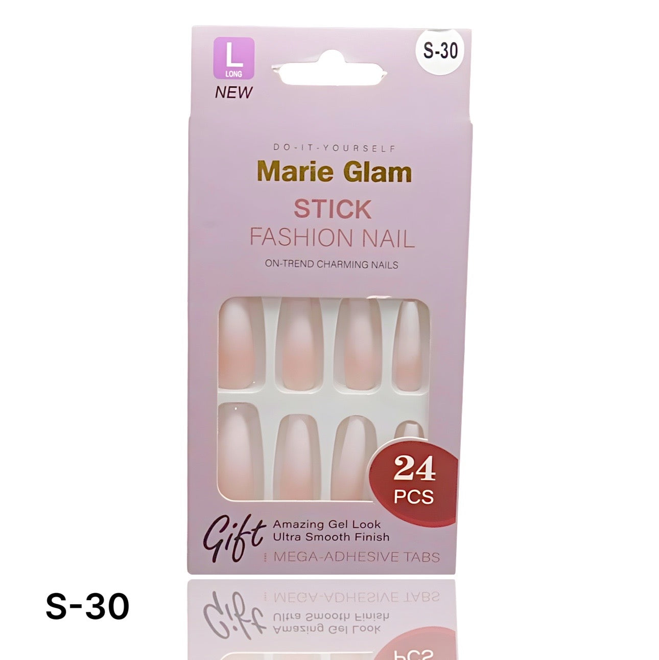 24 PCS Nails Without Glue S-Series