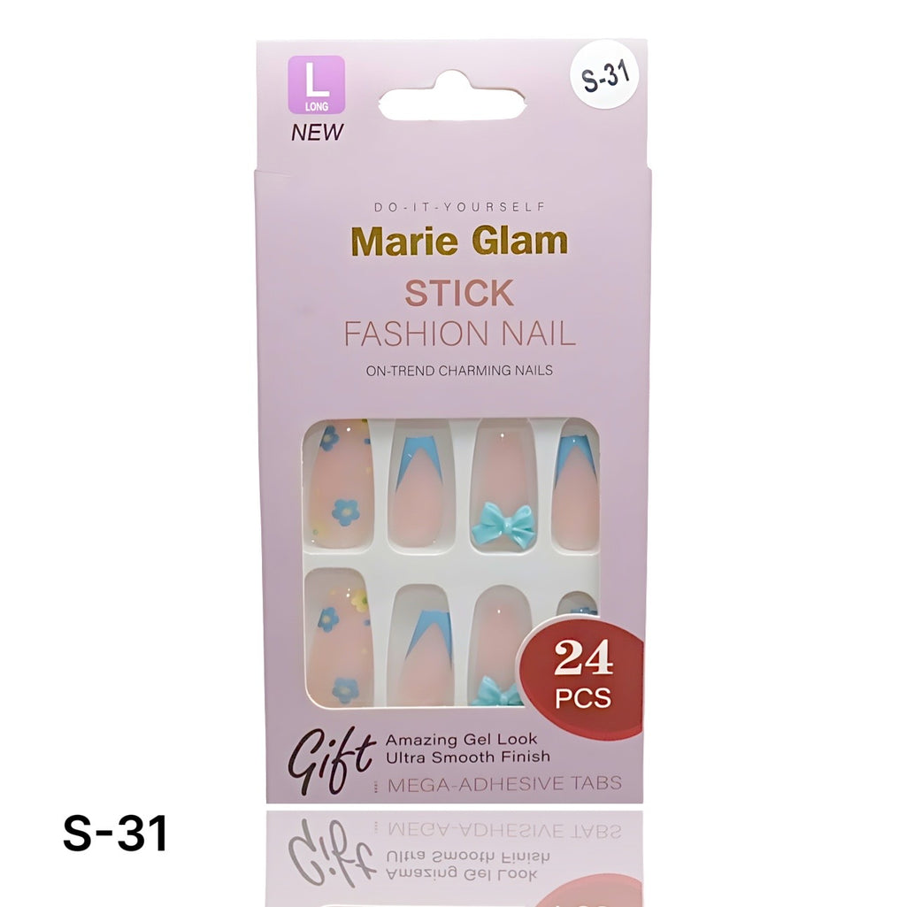 24 PCS Nails Without Glue S-Series
