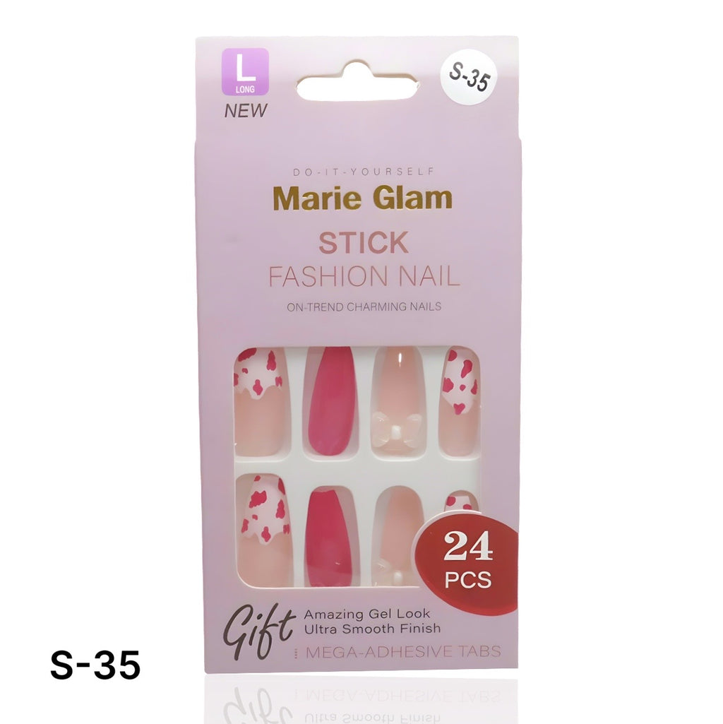 24 PCS Nails Without Glue S-Series