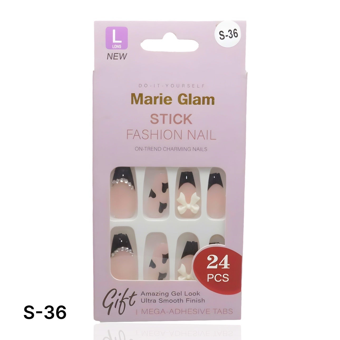 24 PCS Nails Without Glue S-Series