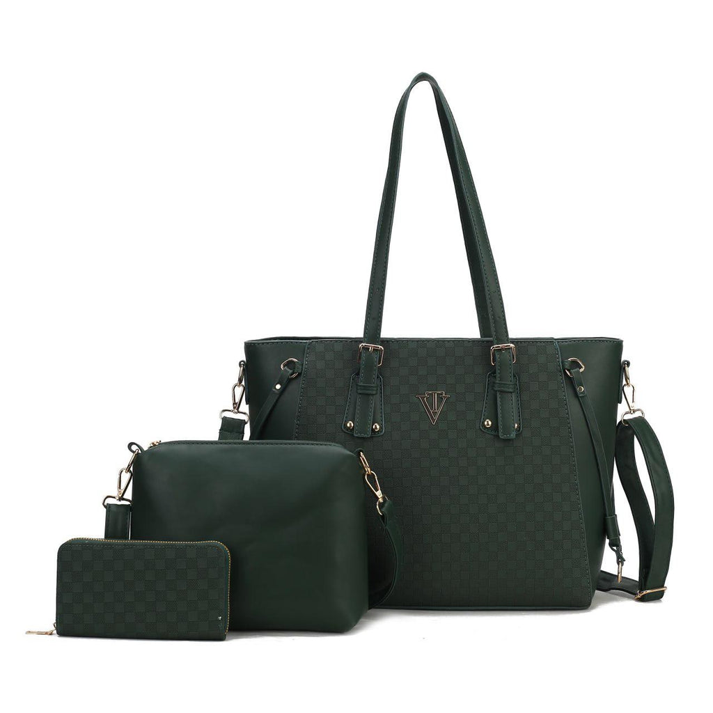 PLAIN TEXTURED 3PCS COMBO BAG
