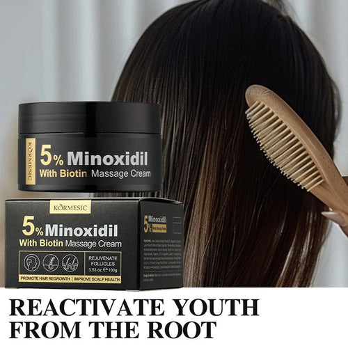 5% Minoxidil Scalp Massage Cream with Biotin for Hair Growth – 100g