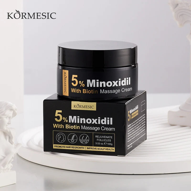 5% Minoxidil Scalp Massage Cream with Biotin for Hair Growth – 100g