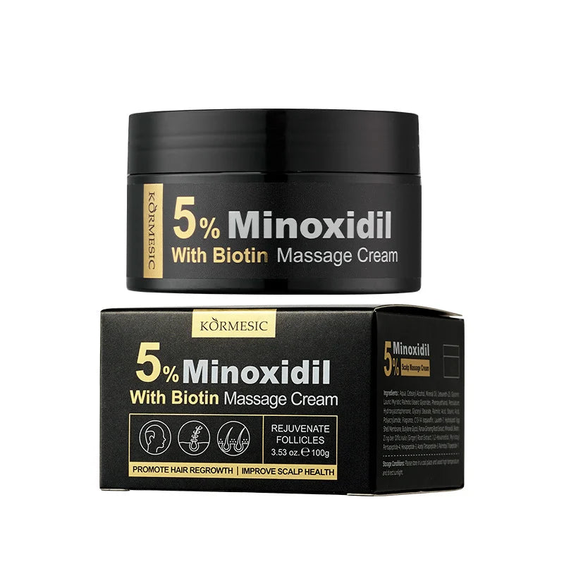 5% Minoxidil Scalp Massage Cream with Biotin for Hair Growth – 100g