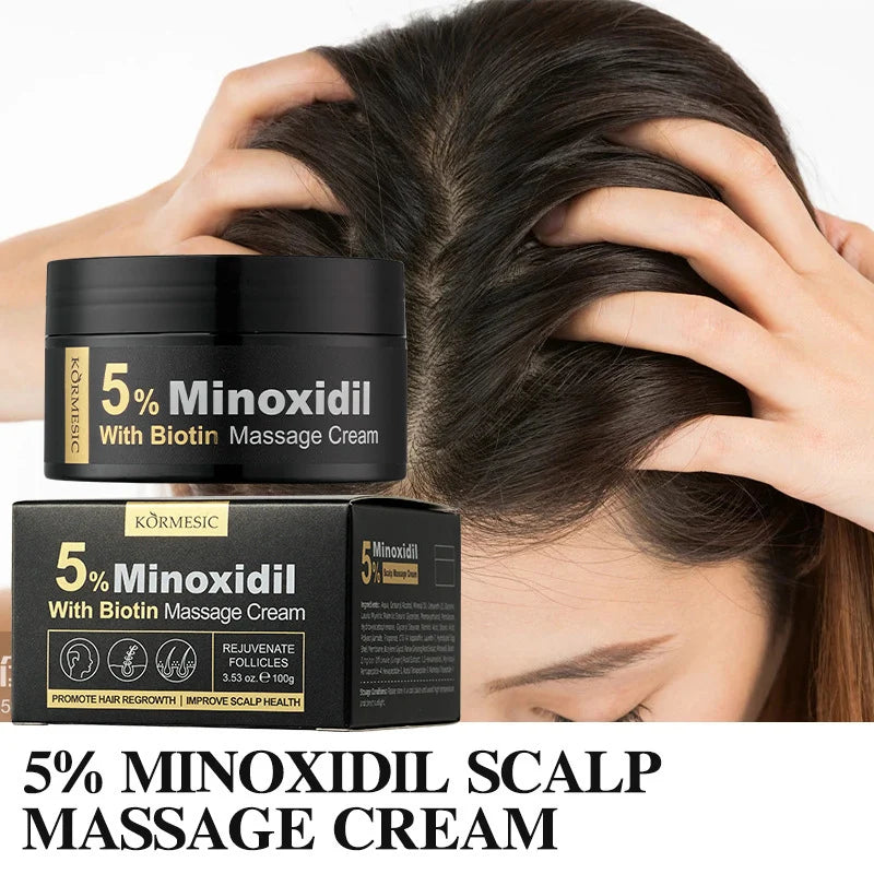 5% Minoxidil Scalp Massage Cream with Biotin for Hair Growth – 100g