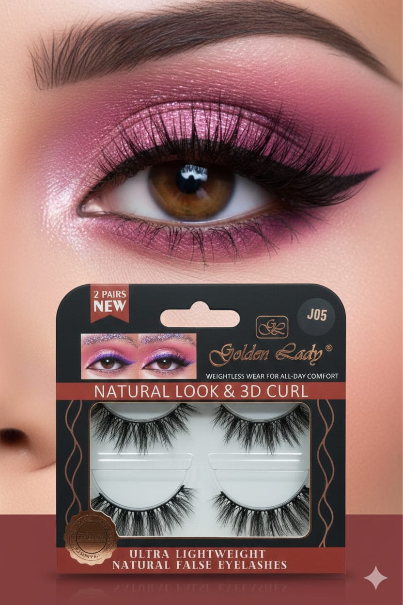 Golden lady curl and 3D eyelash