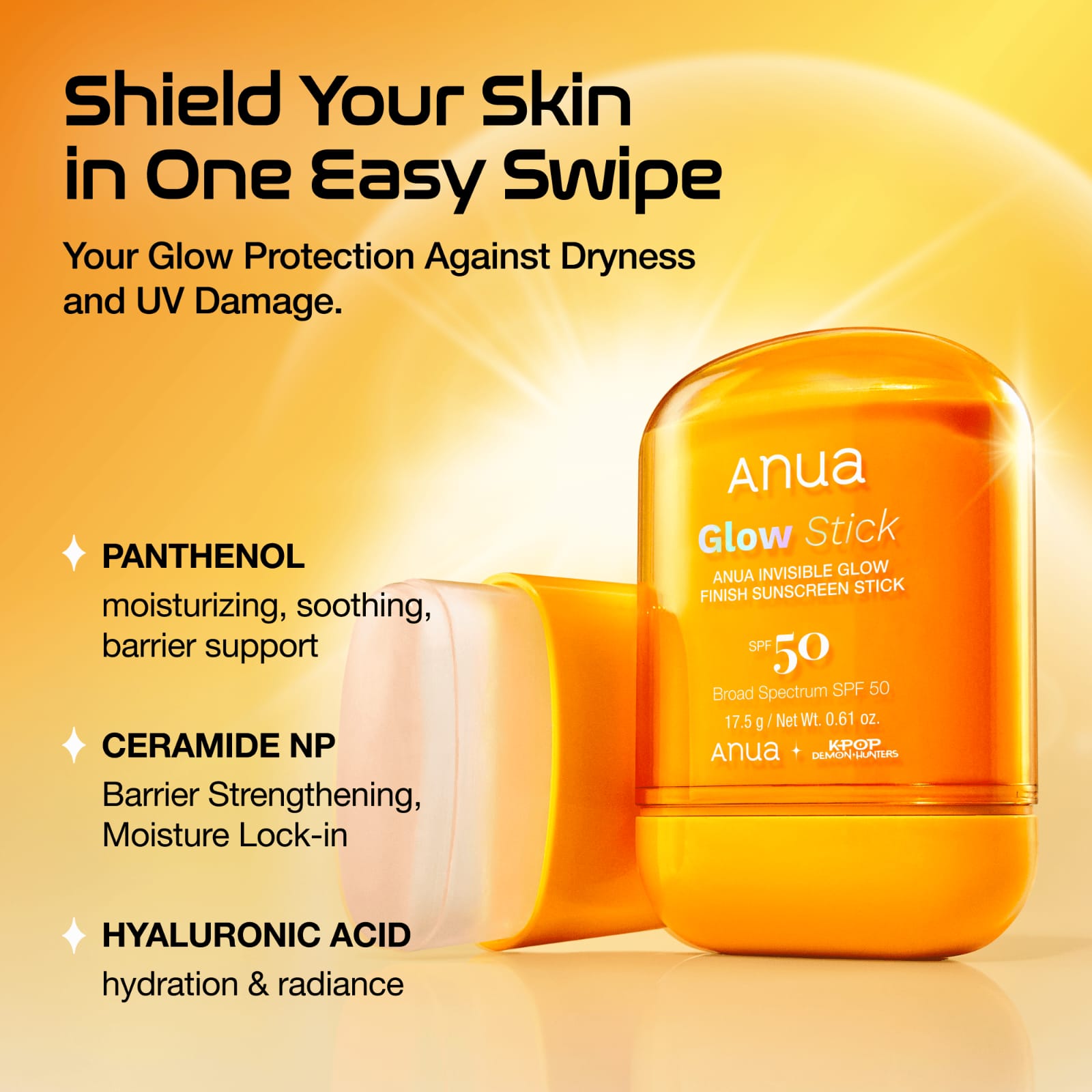 Anua Glow Stick SPF 50 – Invisible Glow Finish Sunscreen Stick (17.5g)