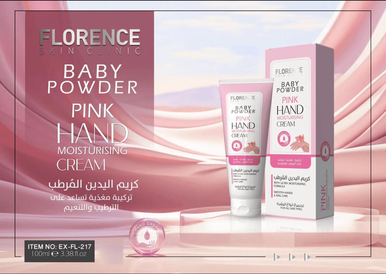 Florence Baby Powder Pink Hand Moisturising Cream - 100ml