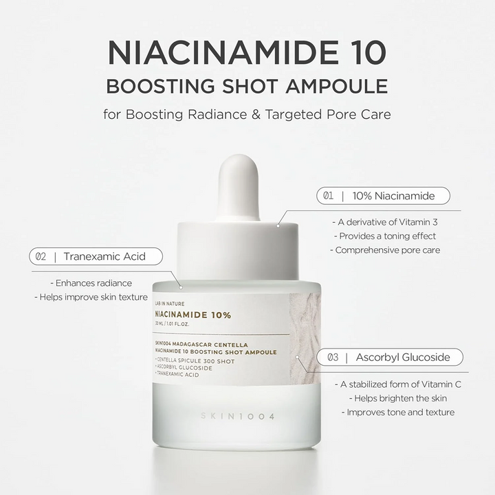 SKIN1004 Madagascar Centella Niacinamide 10 Boosting Shot Ampoule - 30ml